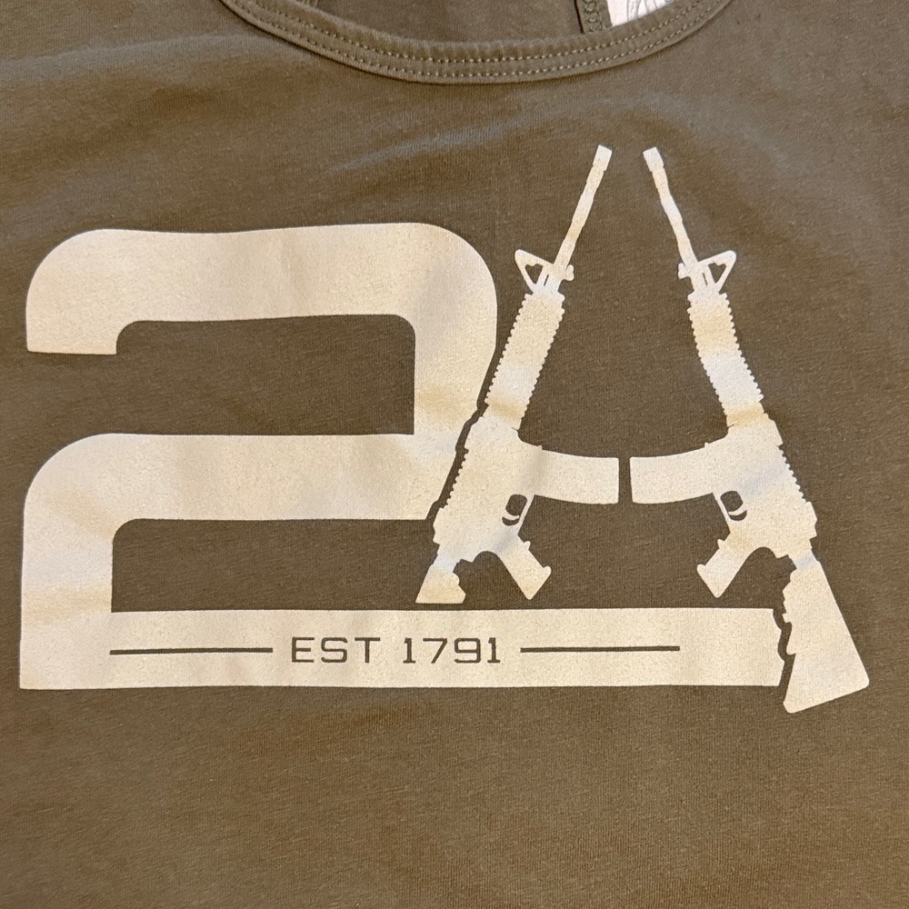 Women's Khaki Graphic Tank Top - Picture 3 of 3